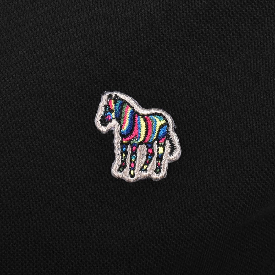 Image number 3 for Paul Smith Logo Badge Polo T Shirt Black