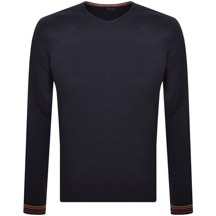 Image number 1 for Paul Smith Artist Rib Sweatshirt Navy
