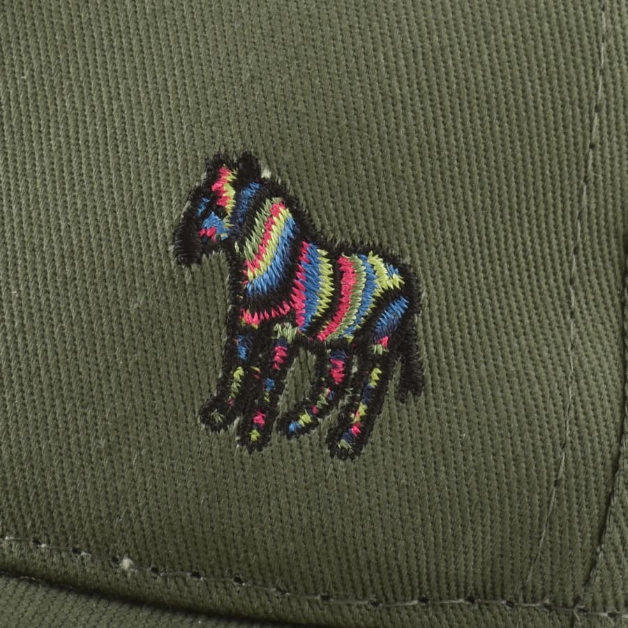 Image number 4 for Paul Smith Seasonal Zebra Baseball Cap Green