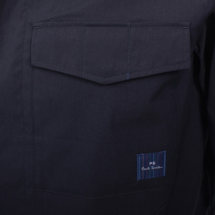 Image number 3 for Paul Smith Patch Pocket Overshirt Navy