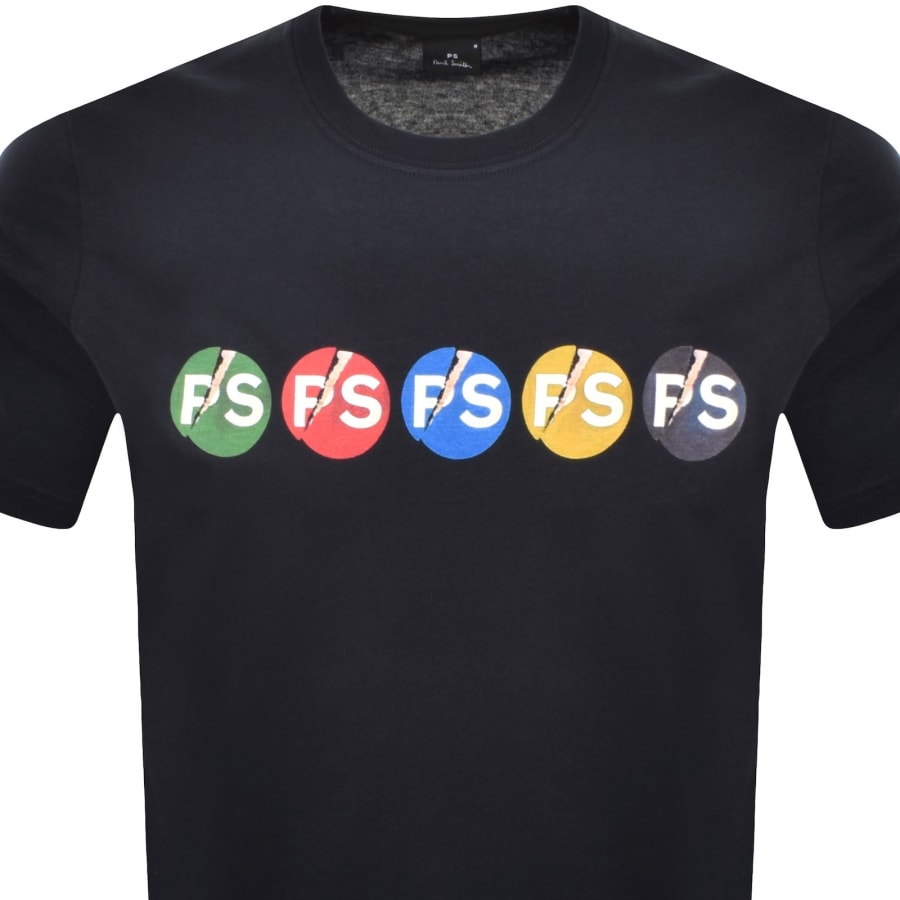 Image number 2 for Paul Smith PS Repeat Logo T Shirt Navy