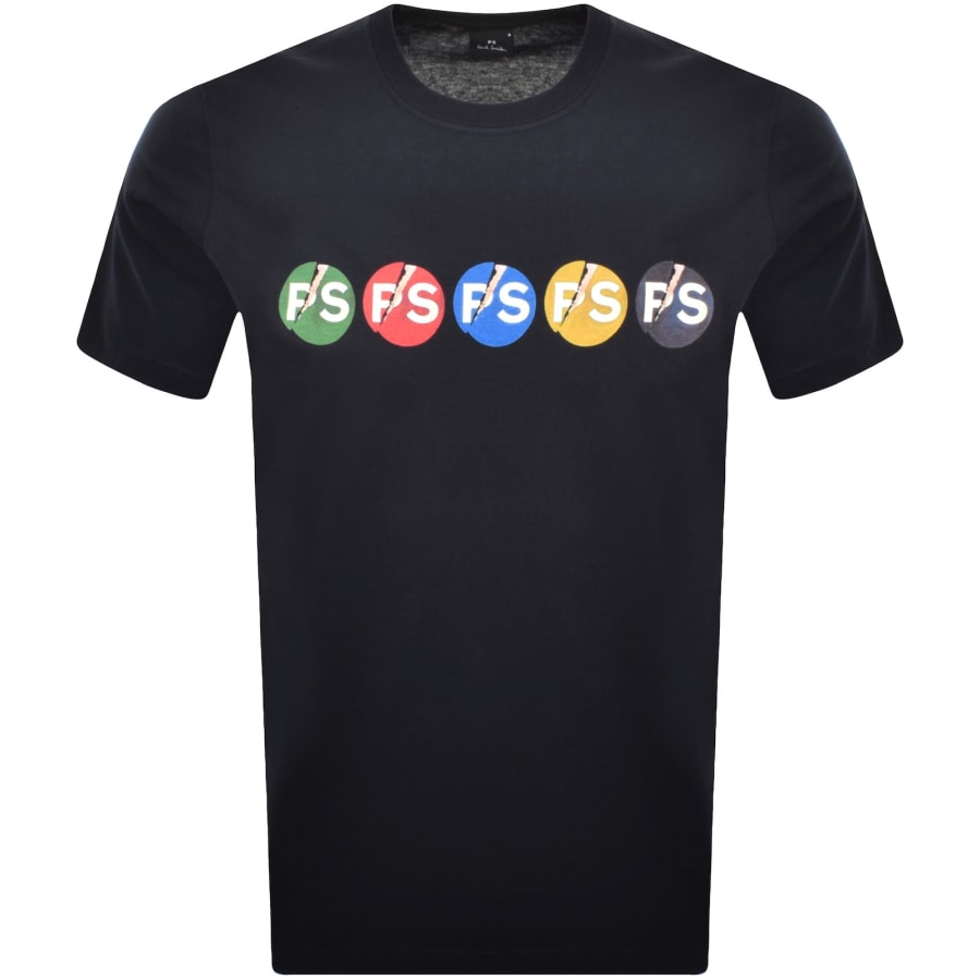 Image number 1 for Paul Smith PS Repeat Logo T Shirt Navy