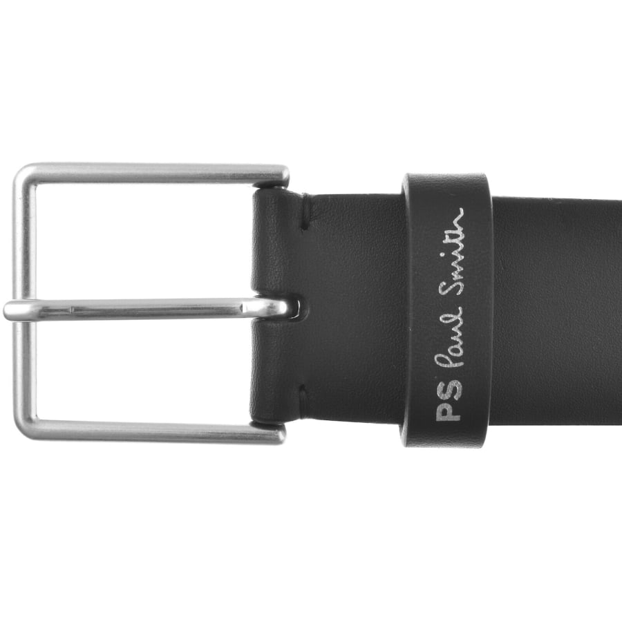 Image number 3 for Paul Smith Stitch Leather Belt Black
