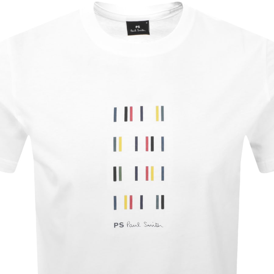 Image number 2 for Paul Smith Striped Logo T Shirt White