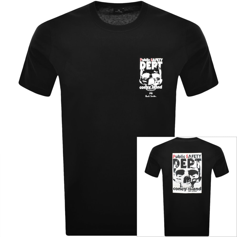 Image number 1 for Paul Smith Skull Logo T Shirt Black