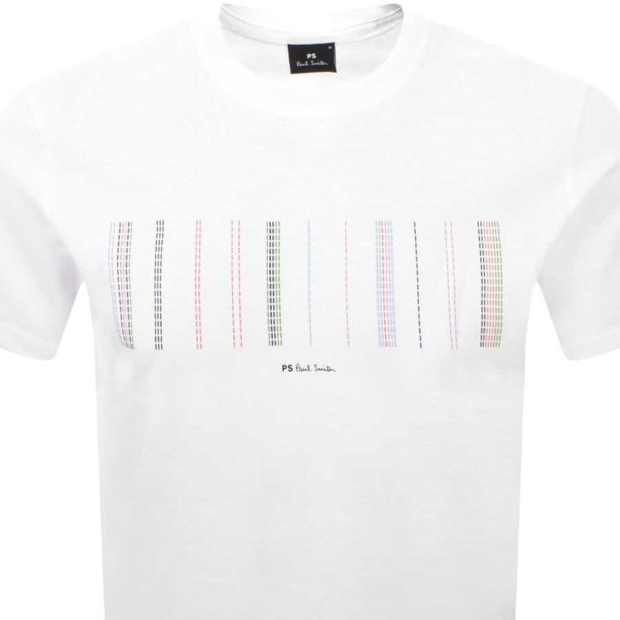 Image number 2 for Paul Smith Stripe Logo T Shirt White