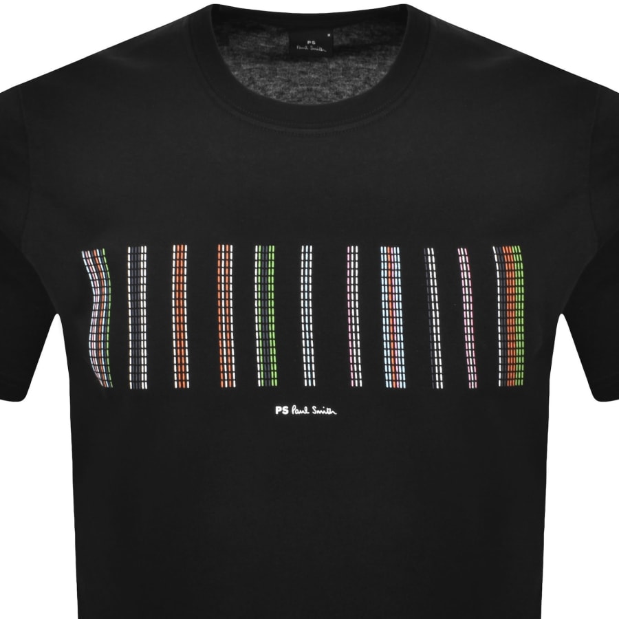 Image number 2 for Paul Smith Stripe Logo T Shirt Black