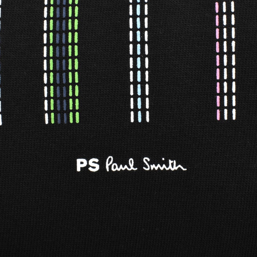 Image number 3 for Paul Smith Stripe Logo T Shirt Black