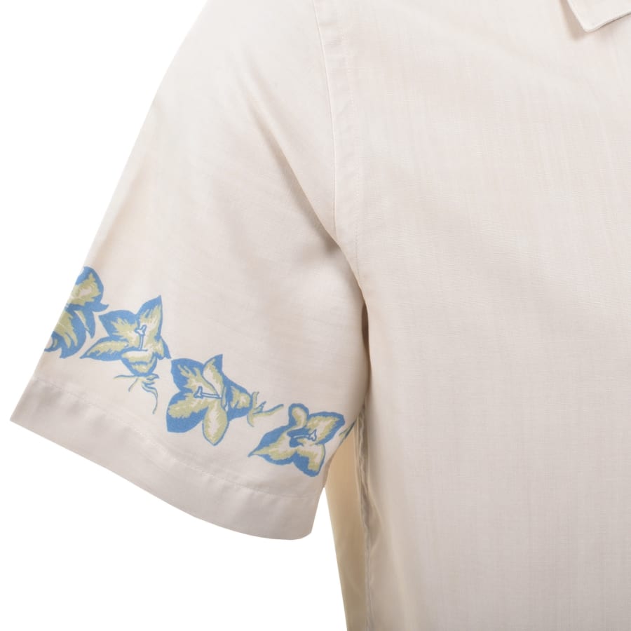Image number 3 for Paul Smith Casual Fit Short Sleeved Shirt Beige