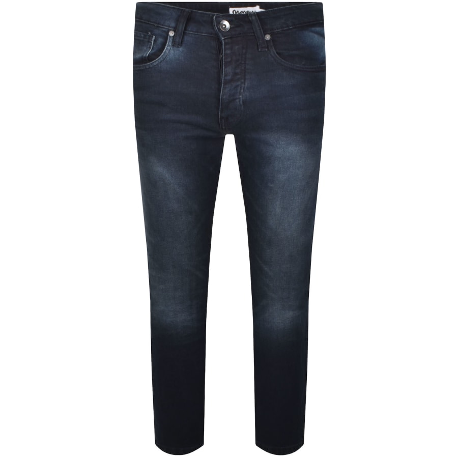 Image number 2 for Money Ape Embossed Dark Wash Jeans Blue