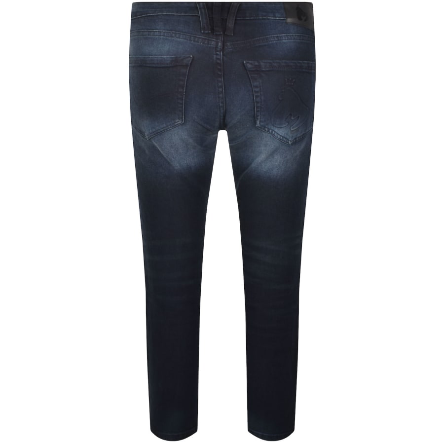 Image number 3 for Money Ape Embossed Dark Wash Jeans Blue