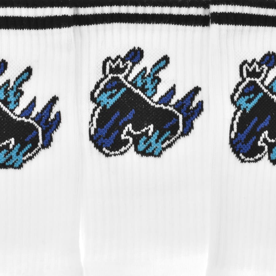 Image number 3 for Money 3 Pack Flaming Ape Sport Socks White