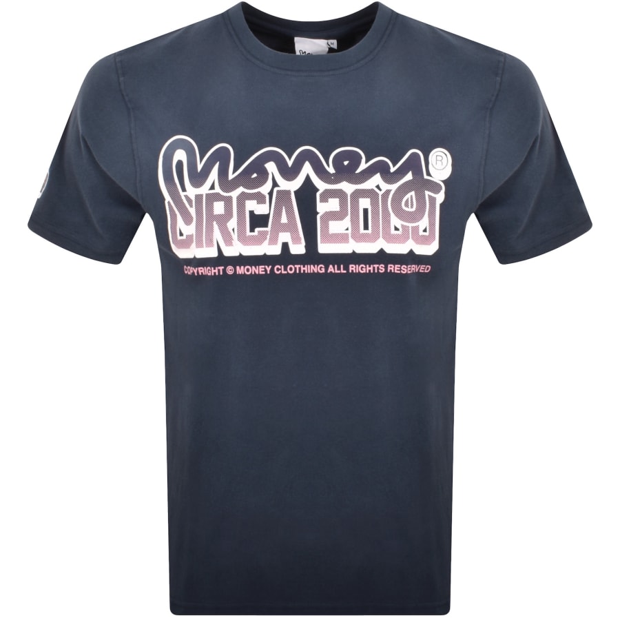 Image number 2 for Money Circa Fade T Shirt Short Set Blue