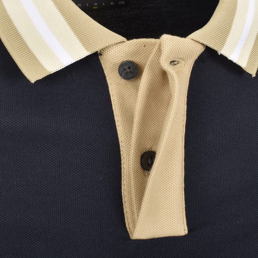 Image number 4 for Lyle And Scott Contrast Tipped Polo Navy
