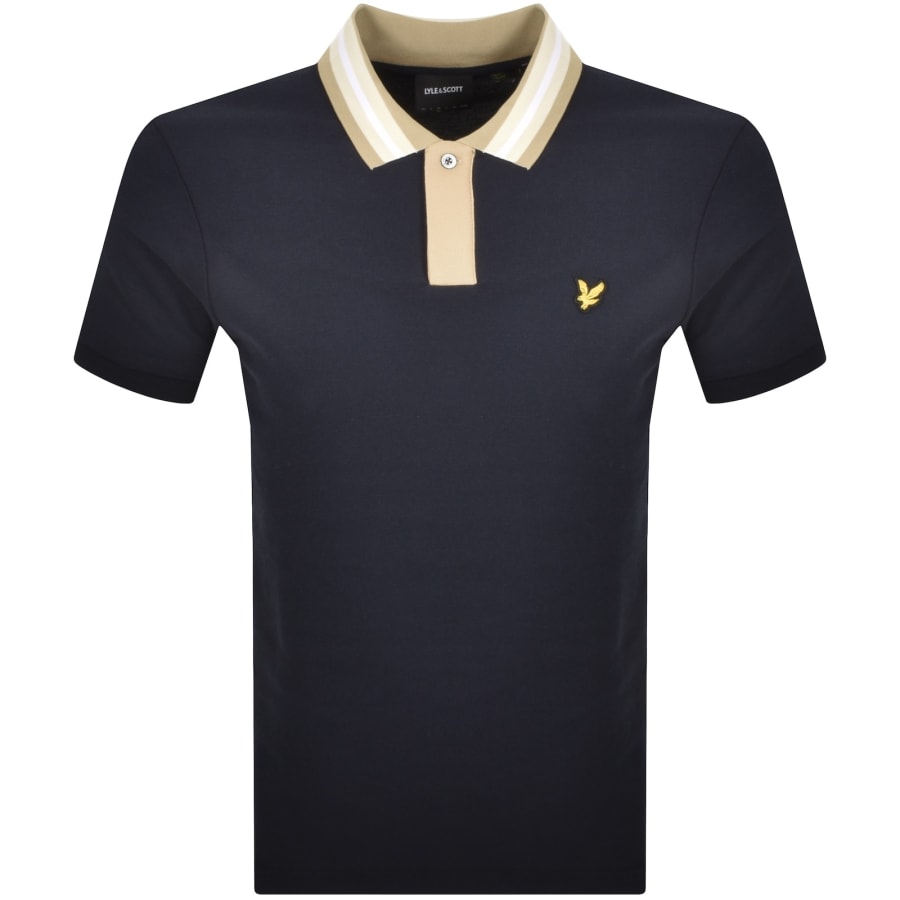 Image number 1 for Lyle And Scott Contrast Tipped Polo Navy