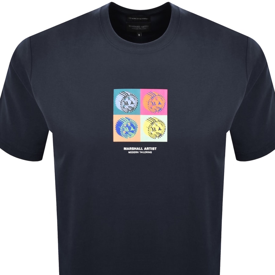 Image number 2 for Marshall Artist 3D Siren T Shirt Navy