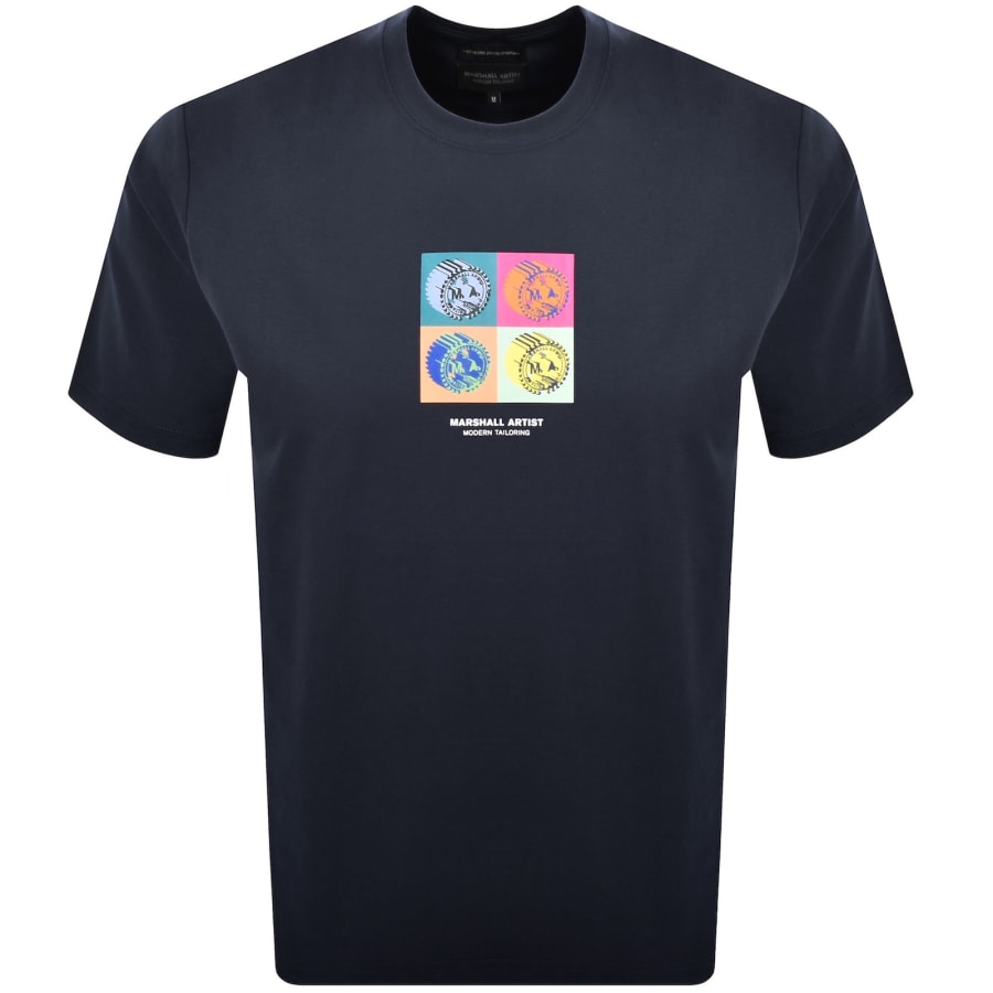 Image number 1 for Marshall Artist 3D Siren T Shirt Navy
