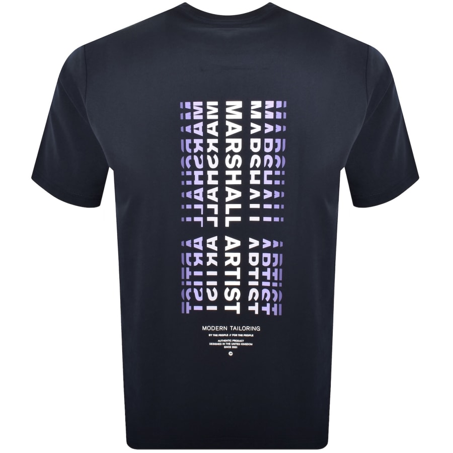 Image number 5 for Marshall Artist Motion T Shirt Navy