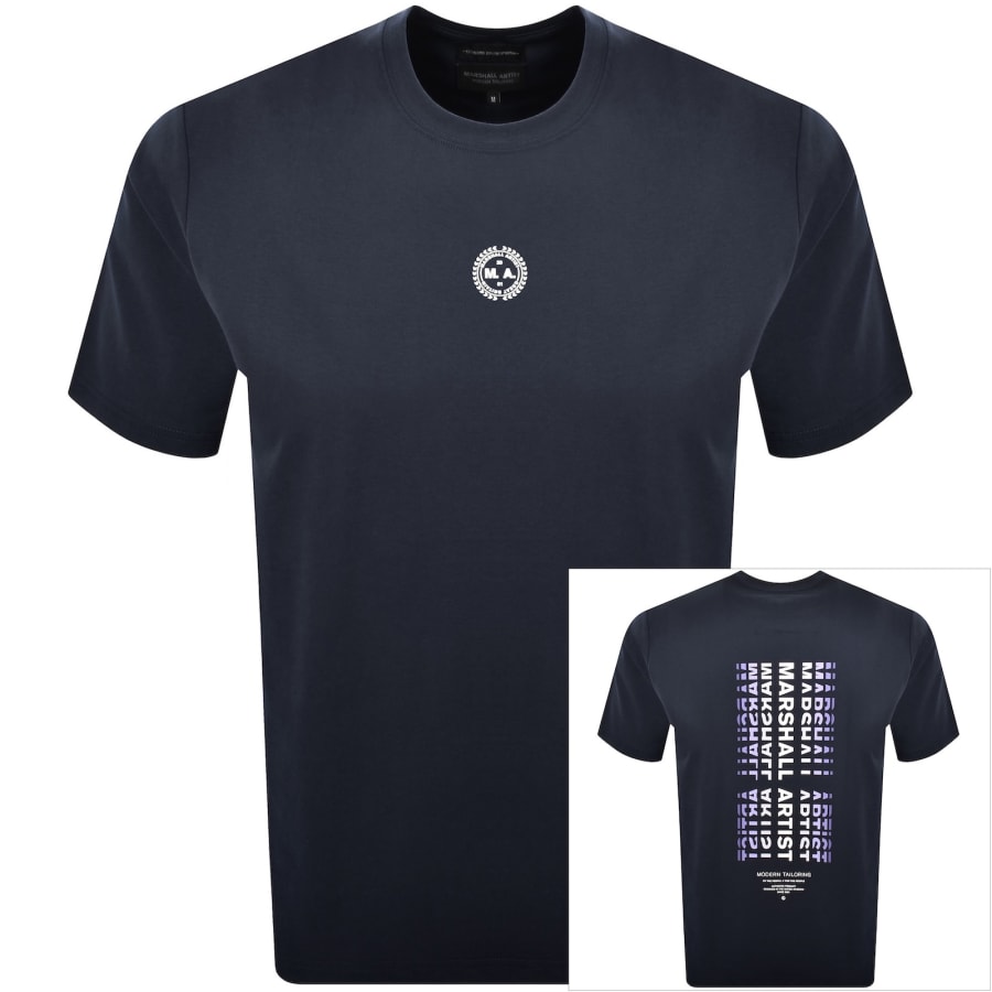 Image number 1 for Marshall Artist Motion T Shirt Navy