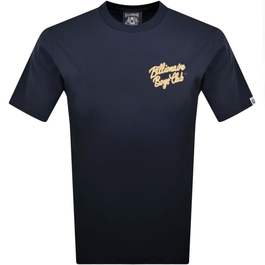 Image number 2 for Billionaire Boys Club Script Logo T Shirt Navy