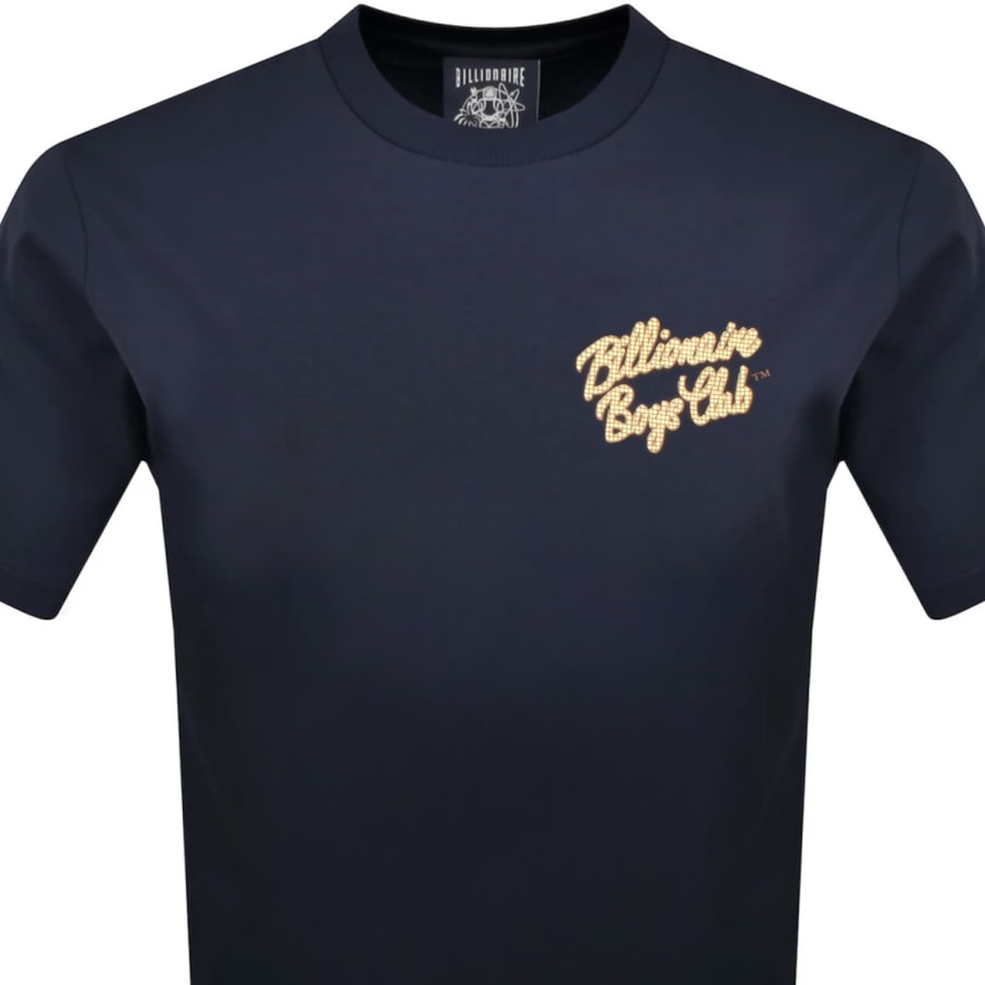 Image number 3 for Billionaire Boys Club Script Logo T Shirt Navy
