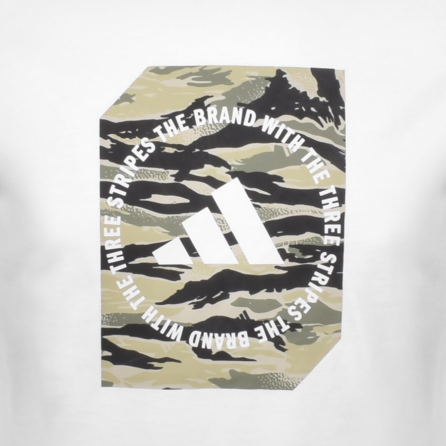 Image number 3 for adidas Sportswear Camo Box T Shirt White
