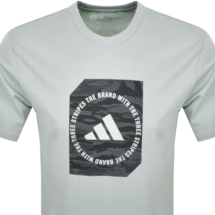 Image number 2 for adidas Sportswear Camo Box T Shirt Grey