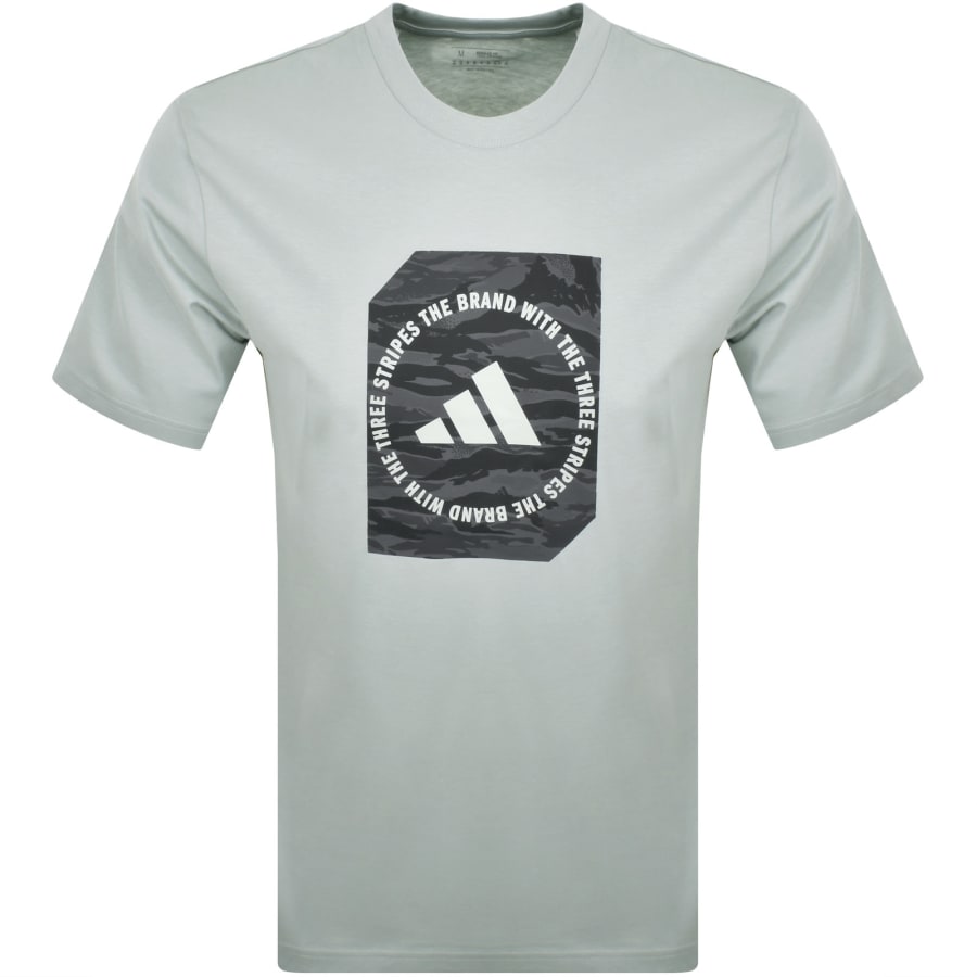 Image number 1 for adidas Sportswear Camo Box T Shirt Grey