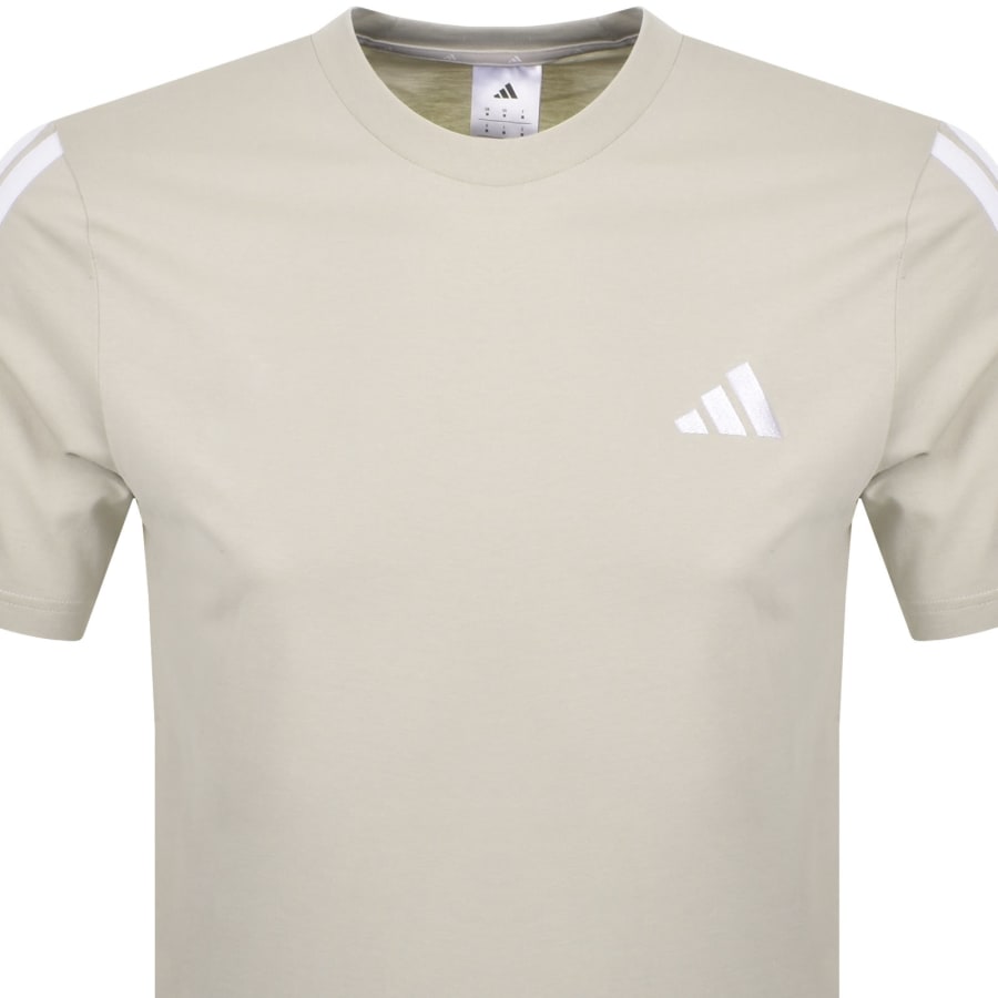 Image number 2 for adidas Sportswear 3 Stripes T Shirt Beige
