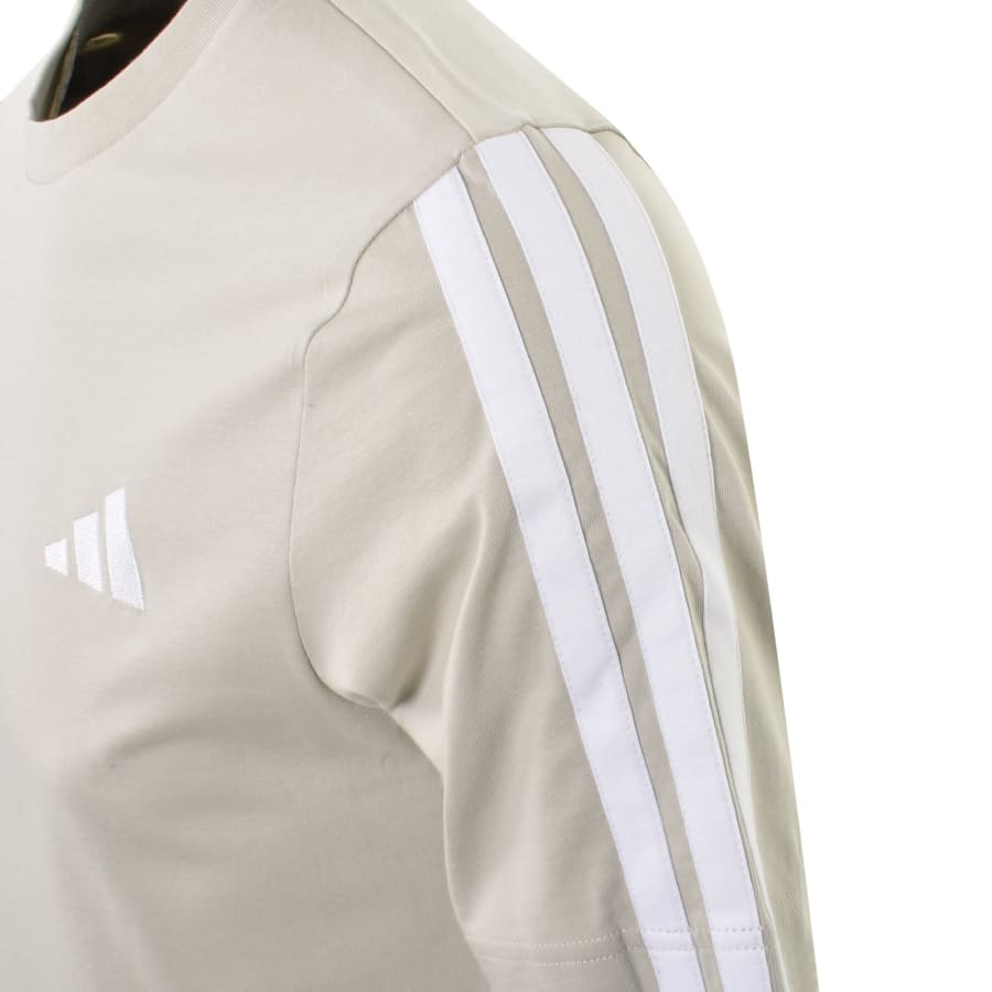 Image number 4 for adidas Sportswear 3 Stripes T Shirt Beige