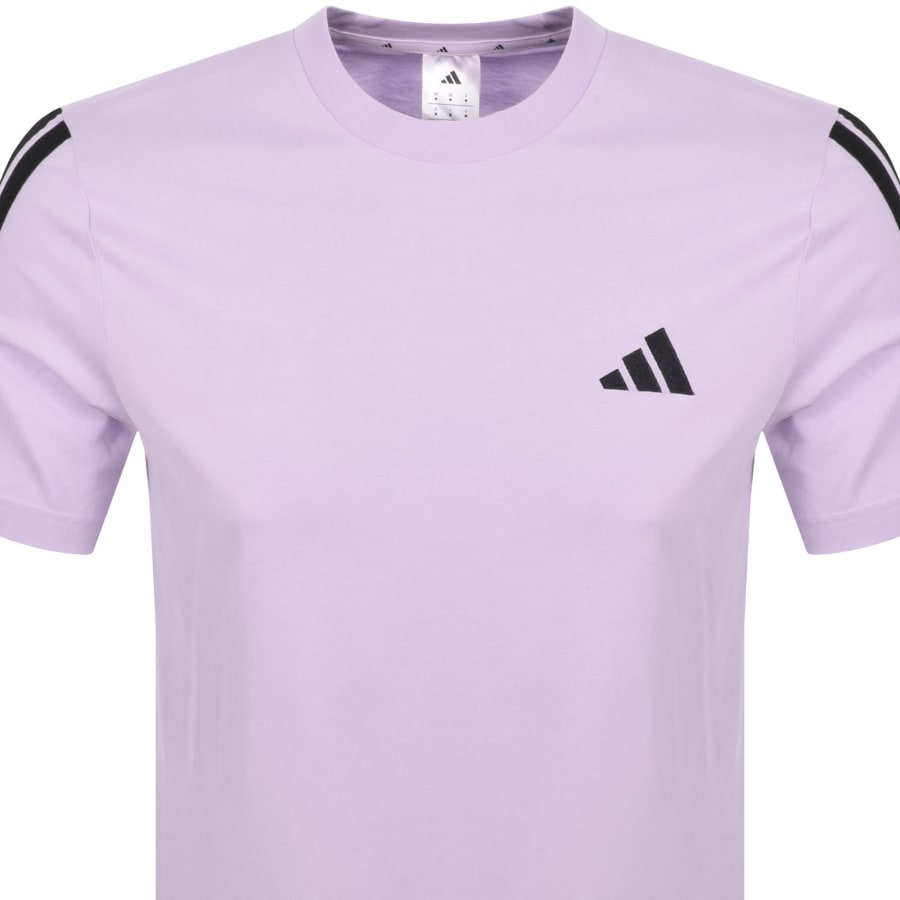 Image number 2 for adidas Sportswear 3 Stripes T Shirt Lilac