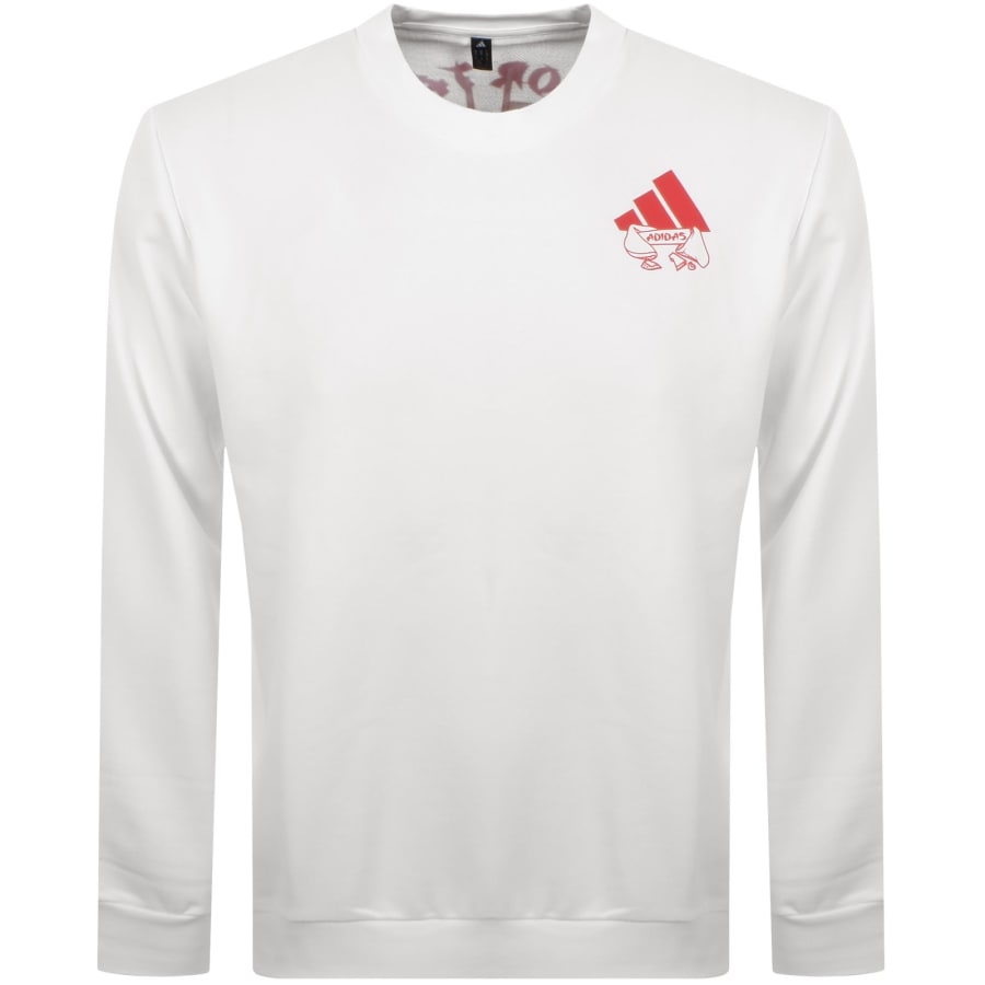 Image number 2 for adidas Sportswear Noodle Sweatshirt White