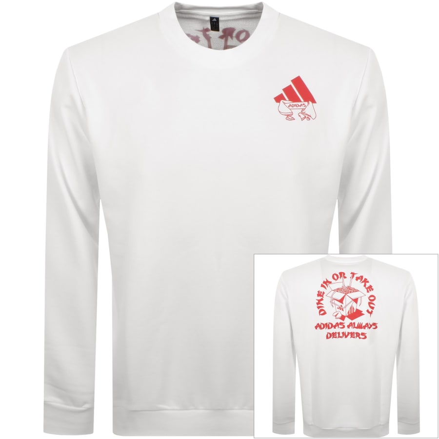 Image number 1 for adidas Sportswear Noodle Sweatshirt White