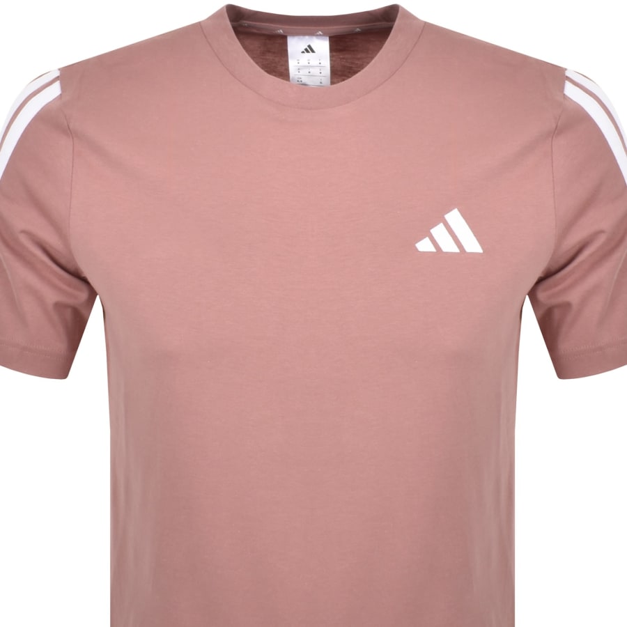 Image number 2 for adidas Sportswear 3 Stripes T Shirt Pink