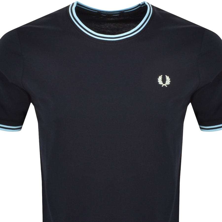 Image number 2 for Fred Perry Twin Tipped T Shirt Navy