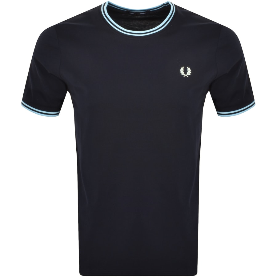 Image number 1 for Fred Perry Twin Tipped T Shirt Navy
