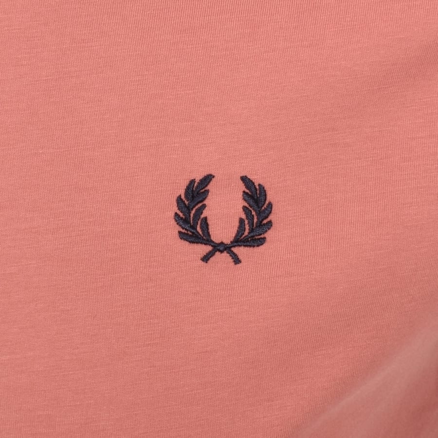 Image number 3 for Fred Perry Crew Neck T Shirt Putty Pink