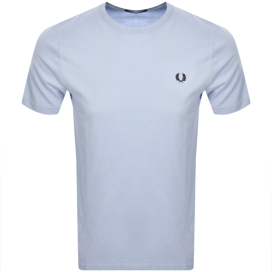 Image number 1 for Fred Perry Crew Neck T Shirt Light Smoke Blue
