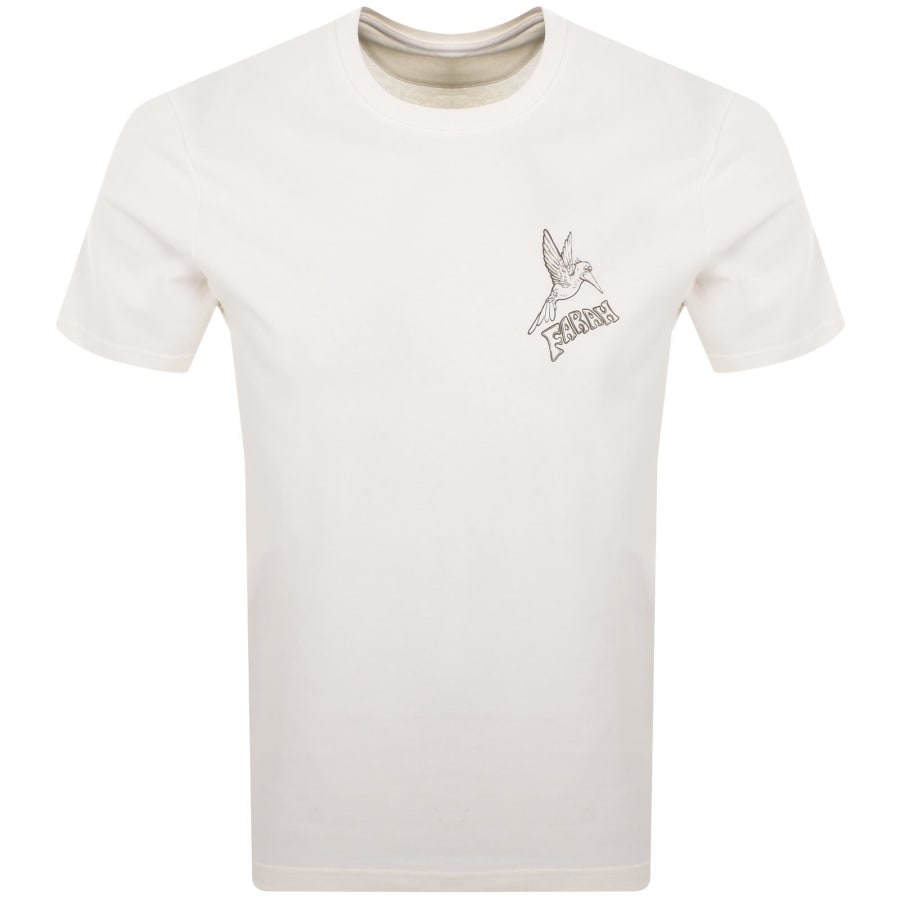 Image number 2 for Farah Normanton Graphic T Shirt Ecru