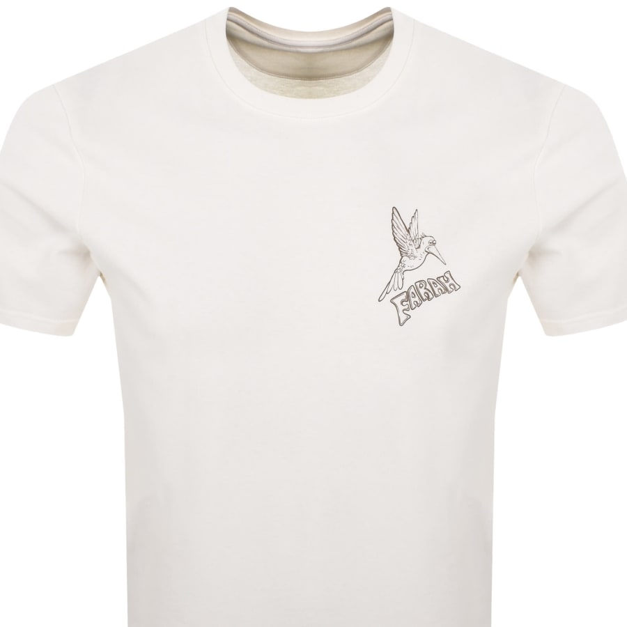 Image number 3 for Farah Normanton Graphic T Shirt Ecru