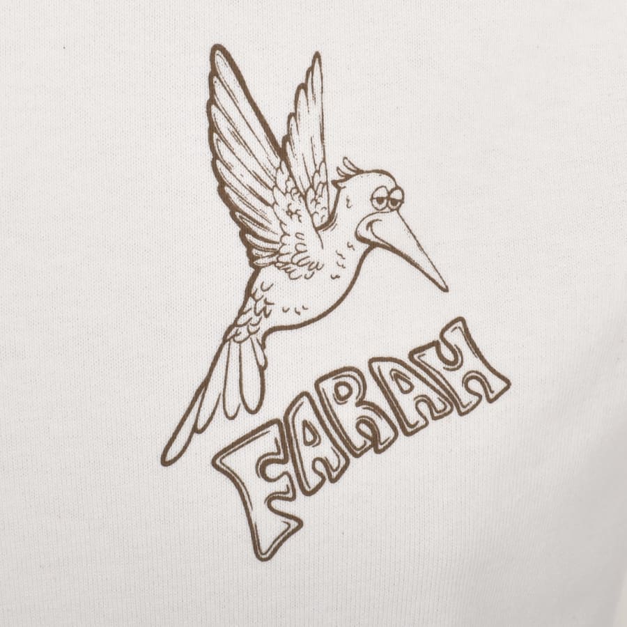 Image number 4 for Farah Normanton Graphic T Shirt Ecru