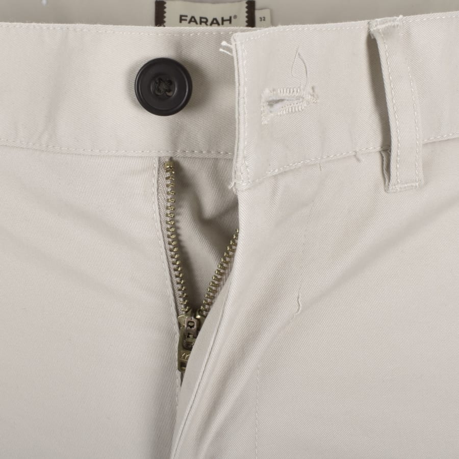 Image number 3 for Farah Hawk Fine Twill Chino Shorts Fog