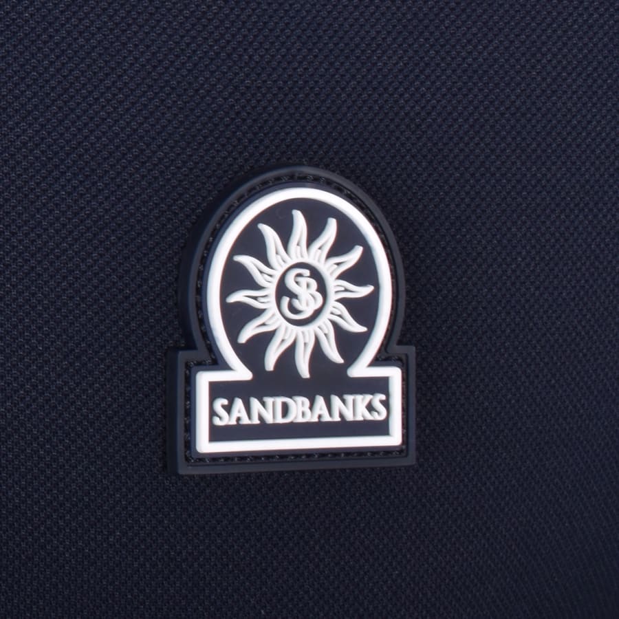 Image number 3 for Sandbanks Gradient Rib Polo T Shirt Navy