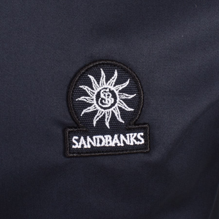 Image number 3 for Sandbanks Short Sleeve Logo Shirt Navy