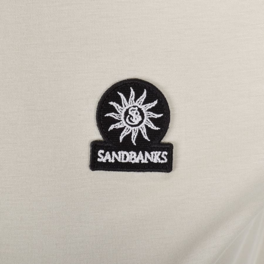 Image number 3 for Sandbanks Badge Logo T Shirt Beige