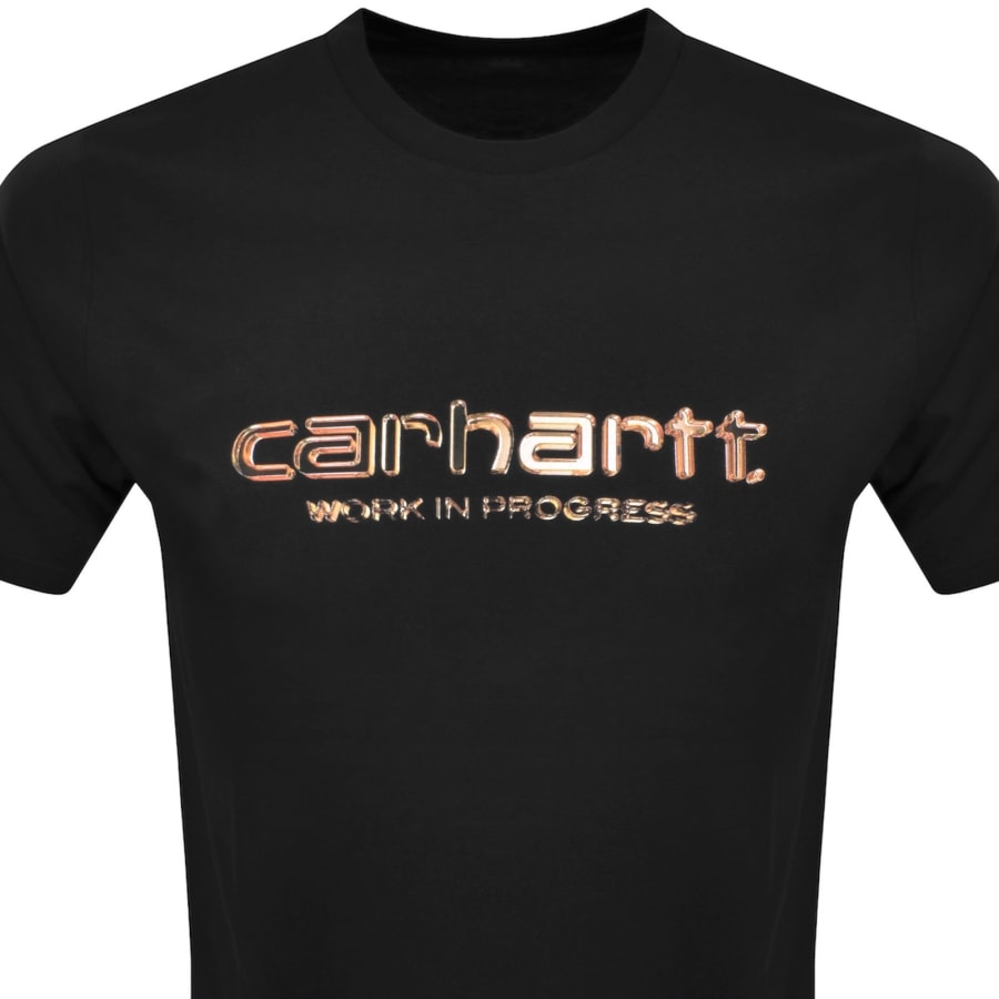 Image number 2 for Carhartt WIP Solar Chrome Script T Shirt Black