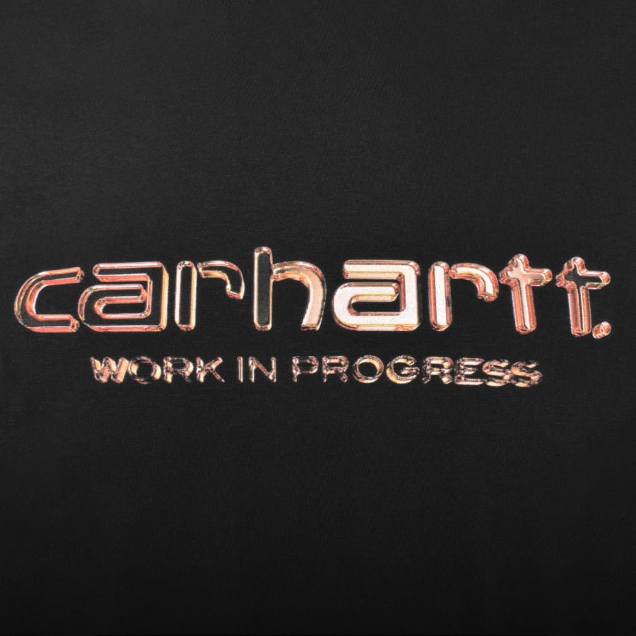Image number 3 for Carhartt WIP Solar Chrome Script T Shirt Black