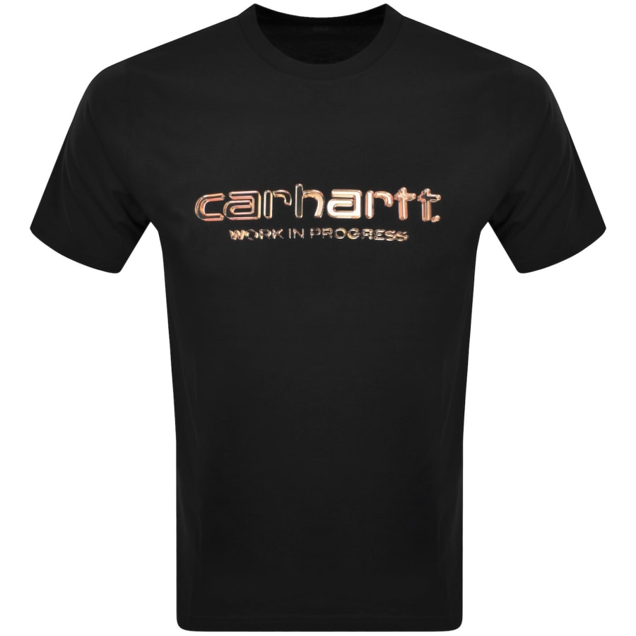 Image number 1 for Carhartt WIP Solar Chrome Script T Shirt Black