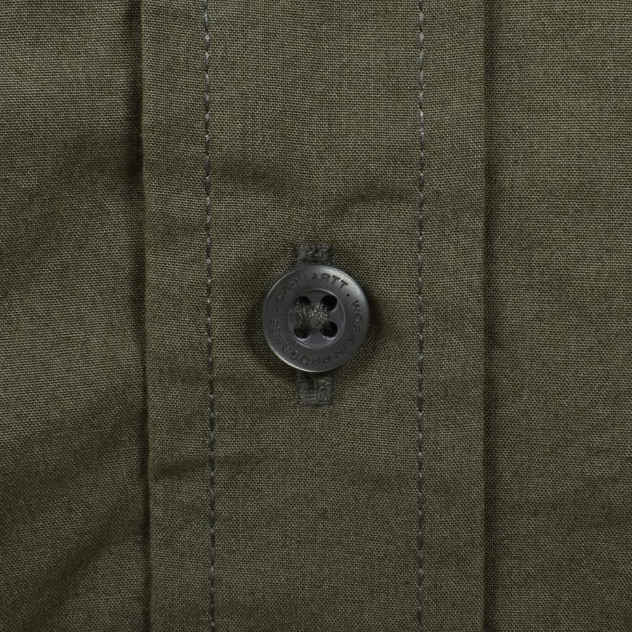 Image number 4 for Carhartt WIP Irwin Long Sleeve Shirt Turtle Green
