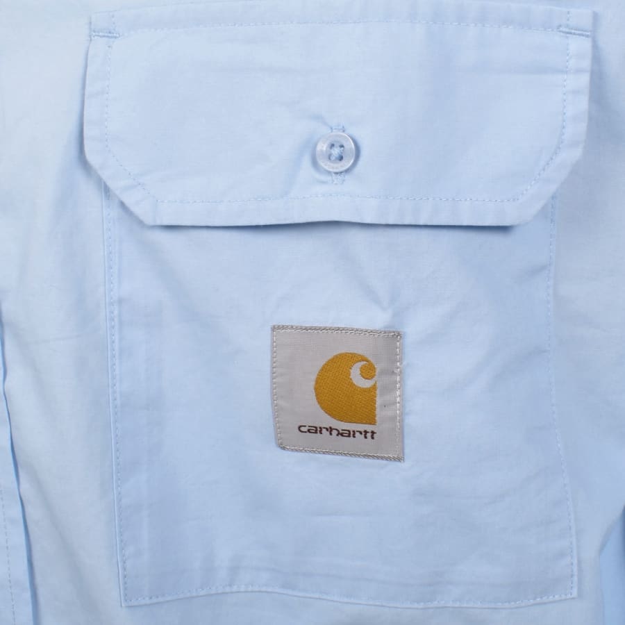 Image number 3 for Carhartt WIP Irwin Long Sleeve Shirt Air Sky Blue